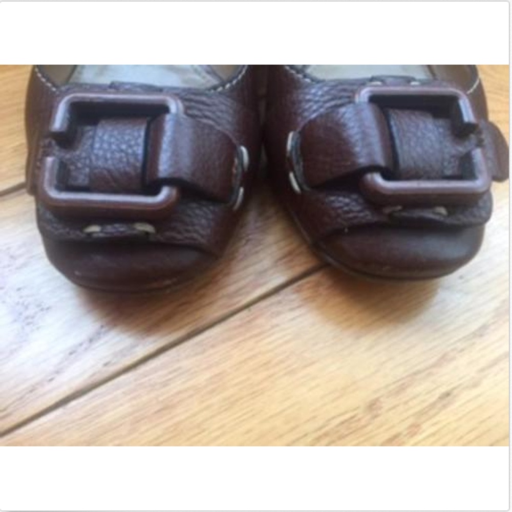 CHLOE Brown Buckle Front Ballet Flats SZ 36.5 - Picture 3 of 8